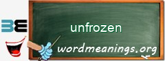 WordMeaning blackboard for unfrozen